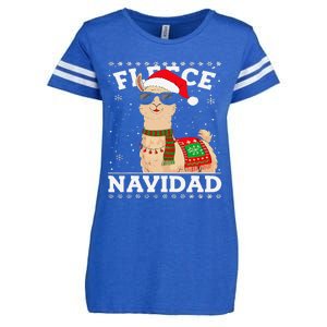 Fleece Feliz Navidad Cute Llama Christmas Enza Ladies Jersey Football T-Shirt