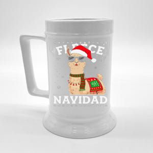 Fleece Feliz Navidad Cute Llama Christmas Beer Stein