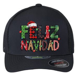 Funny Feliz Navidad Spanish Merry Christmas Christmas Lights Family Matching Flexfit Unipanel Trucker Cap