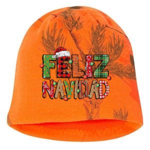 Funny Feliz Navidad Spanish Merry Christmas Christmas Lights Family Matching Kati - Camo Knit Beanie