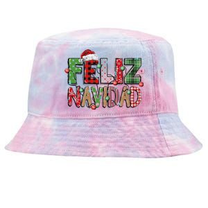 Funny Feliz Navidad Spanish Merry Christmas Christmas Lights Family Matching Tie-Dyed Bucket Hat