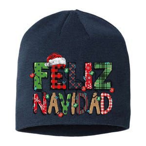 Funny Feliz Navidad Spanish Merry Christmas Christmas Lights Family Matching Sustainable Beanie