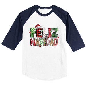 Funny Feliz Navidad Spanish Merry Christmas Christmas Lights Family Matching Baseball Sleeve Shirt