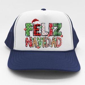 Funny Feliz Navidad Spanish Merry Christmas Christmas Lights Family Matching Trucker Hat