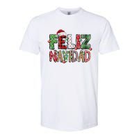 Funny Feliz Navidad Spanish Merry Christmas Christmas Lights Family Matching Softstyle CVC T-Shirt