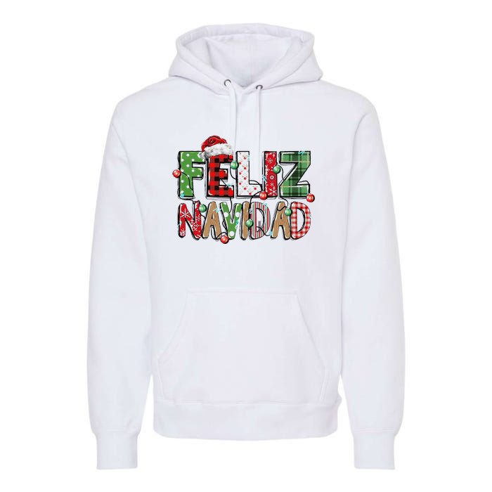 Funny Feliz Navidad Spanish Merry Christmas Christmas Lights Family Matching Premium Hoodie