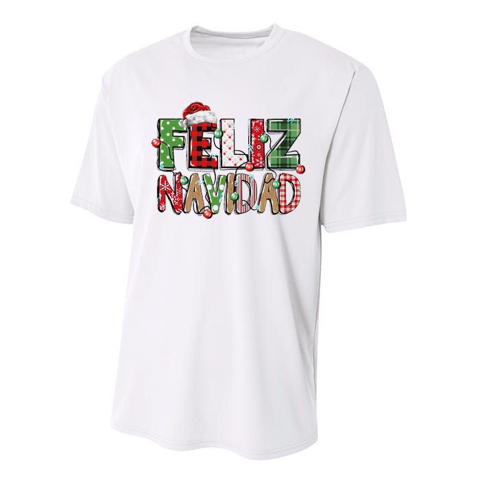 Funny Feliz Navidad Spanish Merry Christmas Christmas Lights Family Matching Performance Sprint T-Shirt