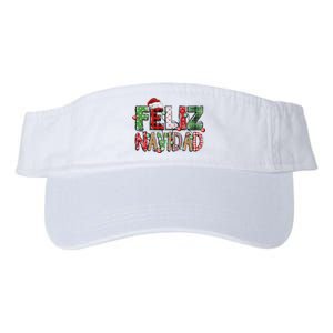 Funny Feliz Navidad Spanish Merry Christmas Christmas Lights Family Matching Valucap Bio-Washed Visor