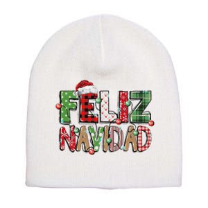 Funny Feliz Navidad Spanish Merry Christmas Christmas Lights Family Matching Short Acrylic Beanie