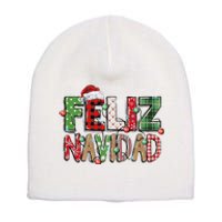 Funny Feliz Navidad Spanish Merry Christmas Christmas Lights Family Matching Short Acrylic Beanie