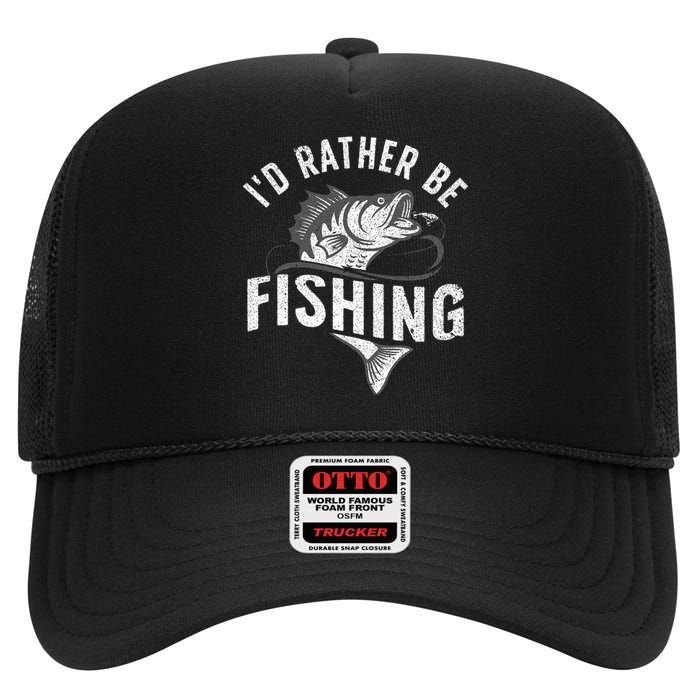 Funny Fishing Novelty Design Fish Lovers High Crown Mesh Back Trucker Hat