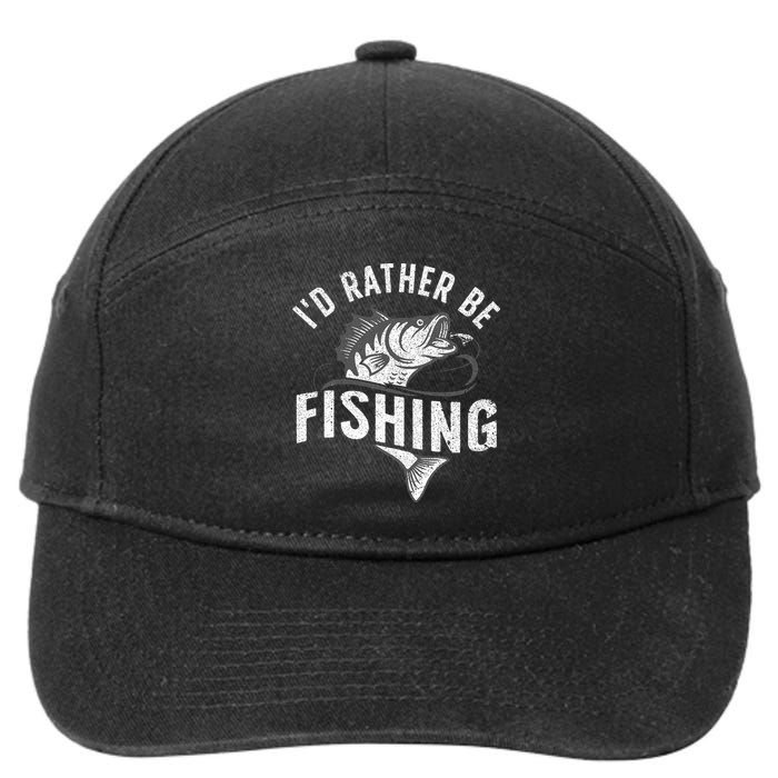 Funny Fishing Novelty Design Fish Lovers 7-Panel Snapback Hat