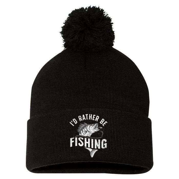 Funny Fishing Novelty Design Fish Lovers Pom Pom 12in Knit Beanie