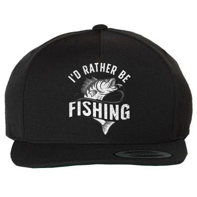 Funny Fishing Novelty Design Fish Lovers Wool Snapback Cap