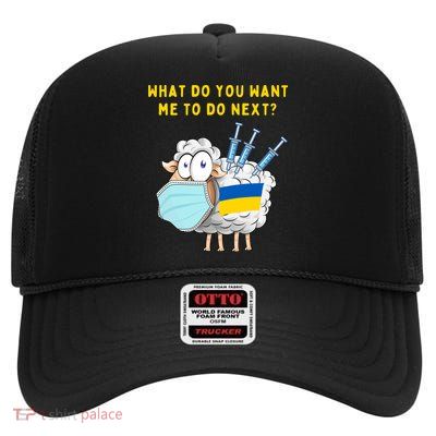 Funny Fake News Conservative High Crown Mesh Back Trucker Hat