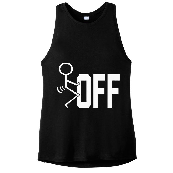 Funny Fuck Off Meme Ladies PosiCharge Tri-Blend Wicking Tank