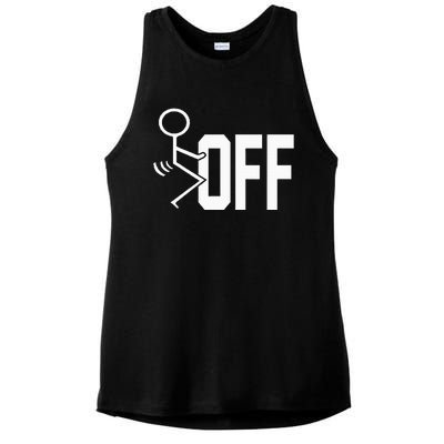 Funny Fuck Off Meme Ladies PosiCharge Tri-Blend Wicking Tank