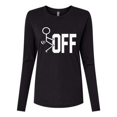 Funny Fuck Off Meme Womens Cotton Relaxed Long Sleeve T-Shirt