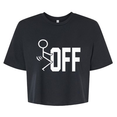 Funny Fuck Off Meme Bella+Canvas Jersey Crop Tee