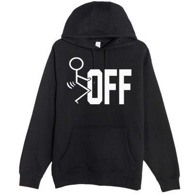 Funny Fuck Off Meme Premium Pullover Hoodie