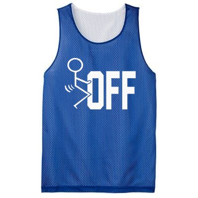 Funny Fuck Off Meme Mesh Reversible Basketball Jersey Tank