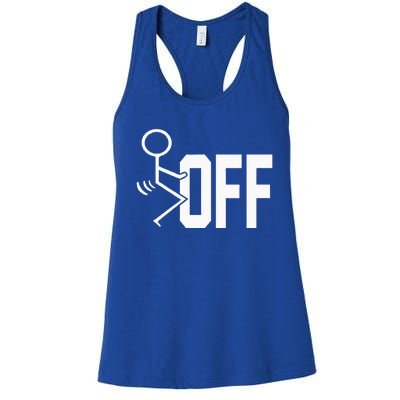 Funny Fuck Off Meme Women's Racerback Tank