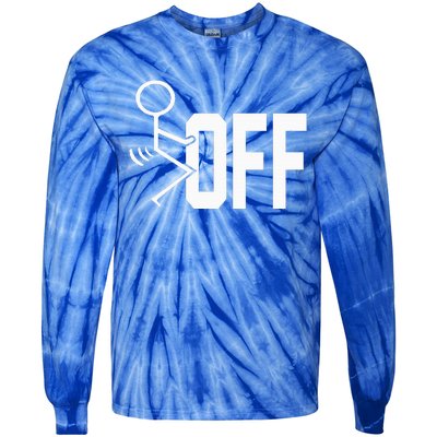 Funny Fuck Off Meme Tie-Dye Long Sleeve Shirt