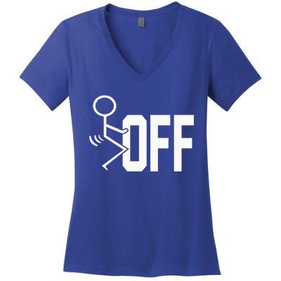 Funny Fuck Off Meme Women's V-Neck T-Shirt