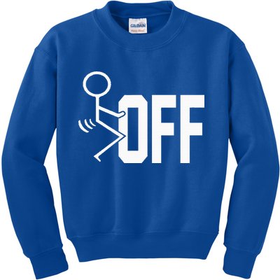 Funny Fuck Off Meme Kids Sweatshirt