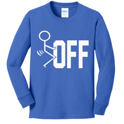 Funny Fuck Off Meme Kids Long Sleeve Shirt