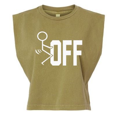 Funny Fuck Off Meme Garment-Dyed Women's Muscle Tee