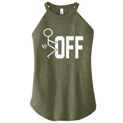 Funny Fuck Off Meme Women's Perfect Tri Rocker Tank