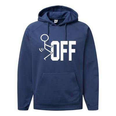 Funny Fuck Off Meme Performance Fleece Hoodie