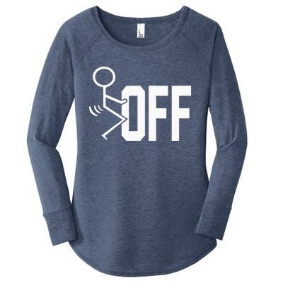 Funny Fuck Off Meme Women's Perfect Tri Tunic Long Sleeve Shirt