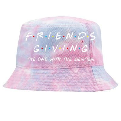 Funny Friendsgiving One With Besties, Friends Thanksgiving Tie-Dyed Bucket Hat