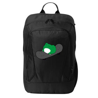 Funny Frog On Skateboard City Backpack