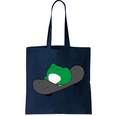 Funny Frog On Skateboard Tote Bag