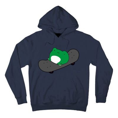 Funny Frog On Skateboard Tall Hoodie