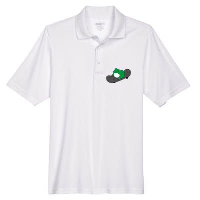 Funny Frog On Skateboard Men's Origin Performance Piqué Polo