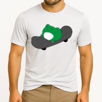 Funny Frog On Skateboard Cooling Performance Crew T-Shirt