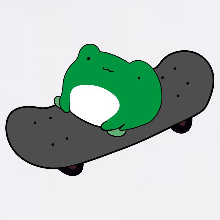 Funny Frog On Skateboard Cooling Performance Crew T-Shirt