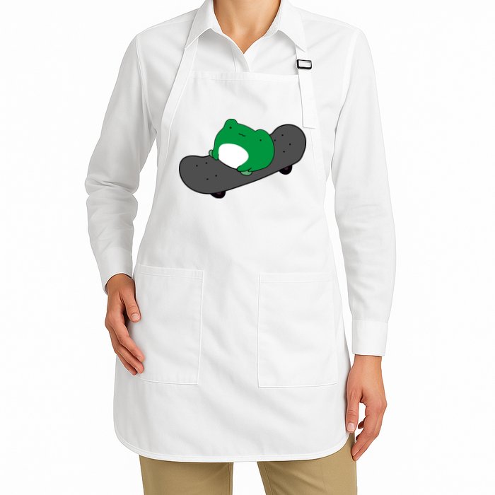 Funny Frog On Skateboard Apron