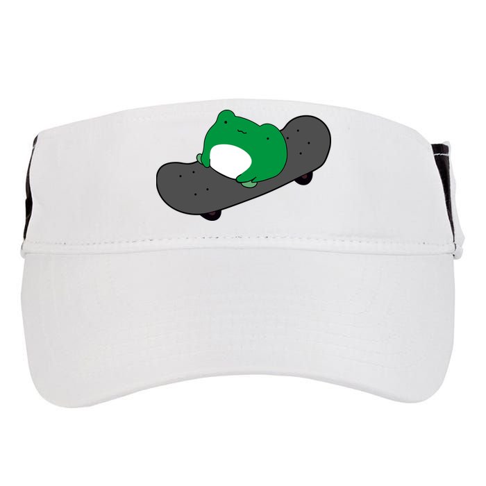 Funny Frog On Skateboard Adult Drive Performance Visor