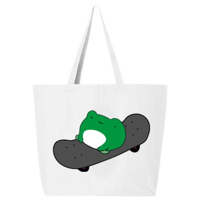 Funny Frog On Skateboard 25L Jumbo Tote