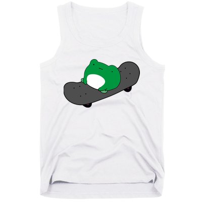 Funny Frog On Skateboard Tank Top