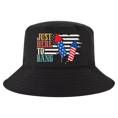 Funny Fourth Of July 4th Of July Im Just Here To Bang Cool Comfort Performance Bucket Hat