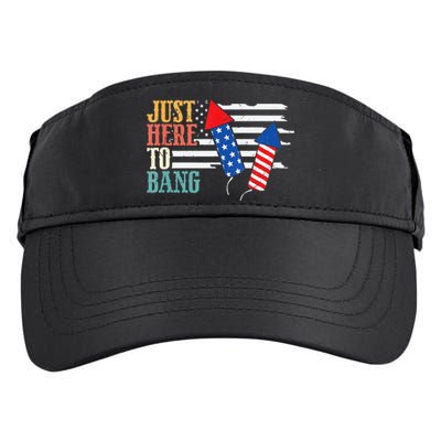 Funny Fourth Of July 4th Of July Im Just Here To Bang Adult Drive Performance Visor