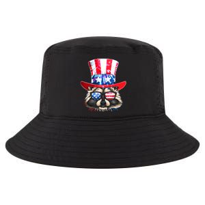 Funny Fourth Of July Fireworks Raccoon Cool Comfort Performance Bucket Hat