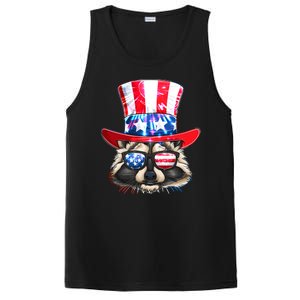 Funny Fourth Of July Fireworks Raccoon PosiCharge Competitor Tank