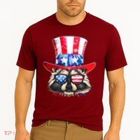 Funny Fourth Of July Fireworks Raccoon Performance Shirt